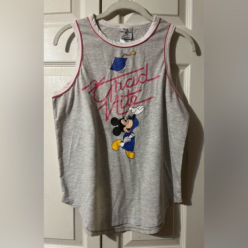 Authentic Vintage Disney Parks Grad Nite Sleeveless T Shirt Size M